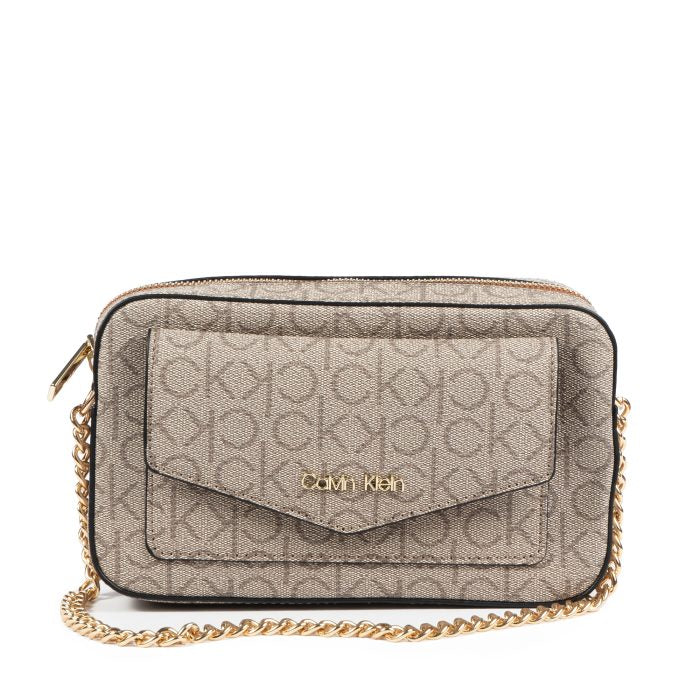 Calvin Klein Mono Camerabag Crossovers-Beige (23x14x16)cm