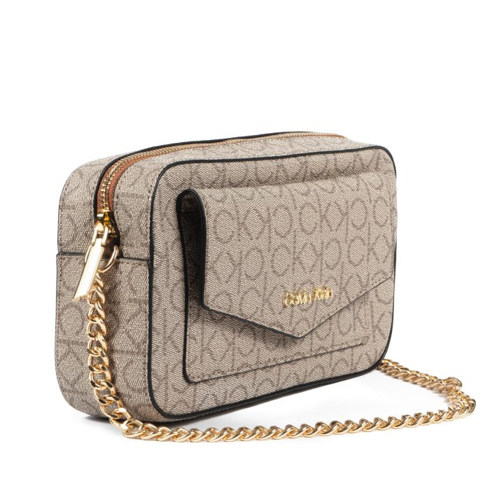 Calvin Klein Mono Camerabag Crossovers-Beige (23x14x16)cm