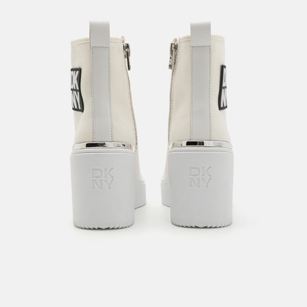 DKNY 1989 CAPSULE BAX WEDGE - Wedge Ankle Boots - white