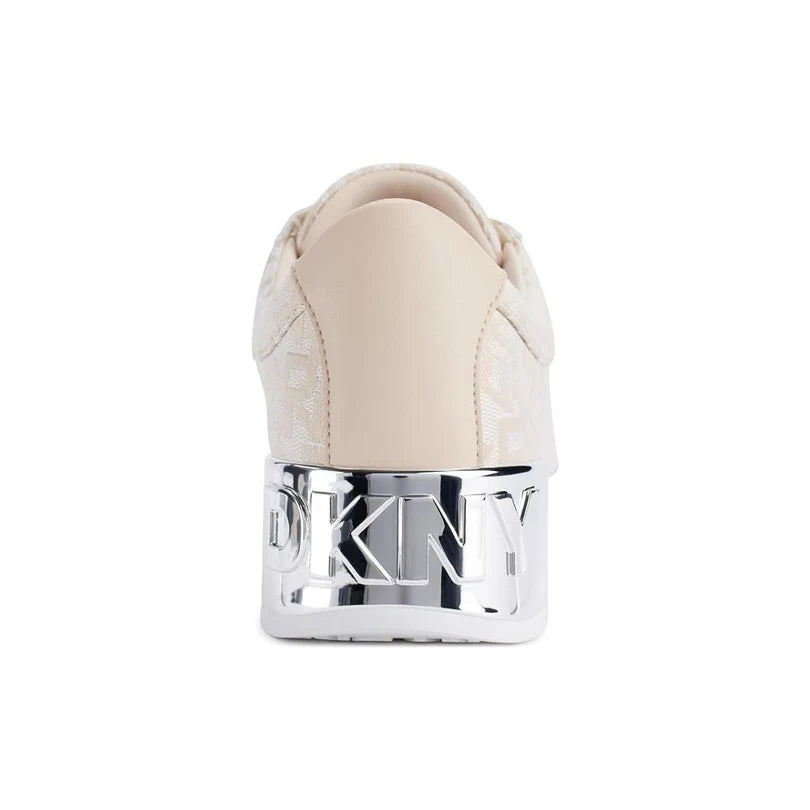 DKNY Maben Mono Lace-Up Sneaker Women - BEG